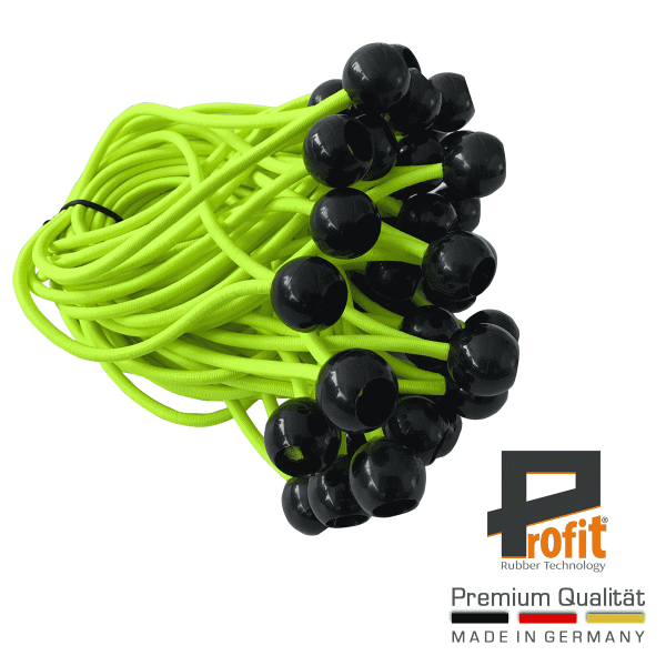 25 Expanderschlingen 180 mm schwarz mit KugelZeltgummisErsatzgummi für ...