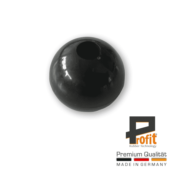 Kugel für Spanngummi schwarz | Kunststoffkugel für Expanderschlingen | Plastikkugel für Spanngummis |