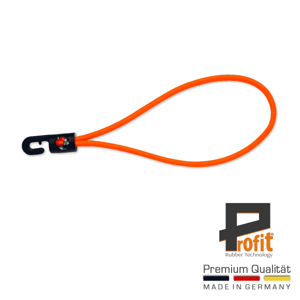 Spanngummi - Expandergummi 200mm Neonorange | Neon | Orange | Haken | Expanderschlinge | Profit Rubber Technology