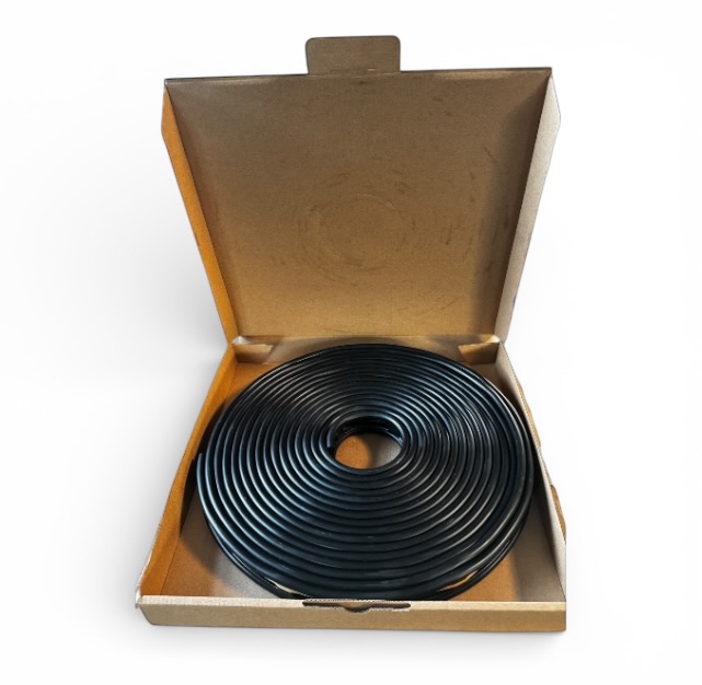 Detailansicht des schwarzen EPDM Leitergummis