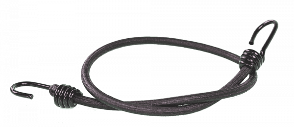 Expanderseil mit 2 Spiralhaken 1200mm schwarz 10mm - 10 Stück pro VE