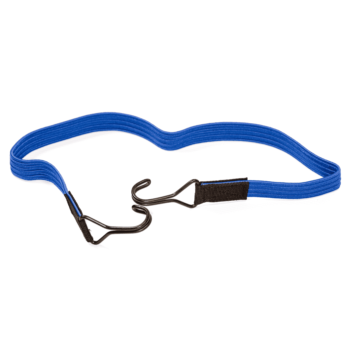 Flachbandgummi 2 Doppelhaken Blau 80cm
