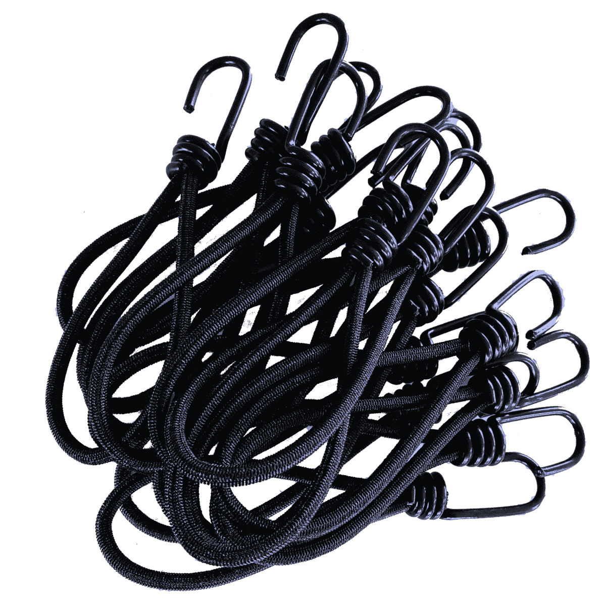 Spanngummis 250mm schwarz Spiralhaken 25 Stück